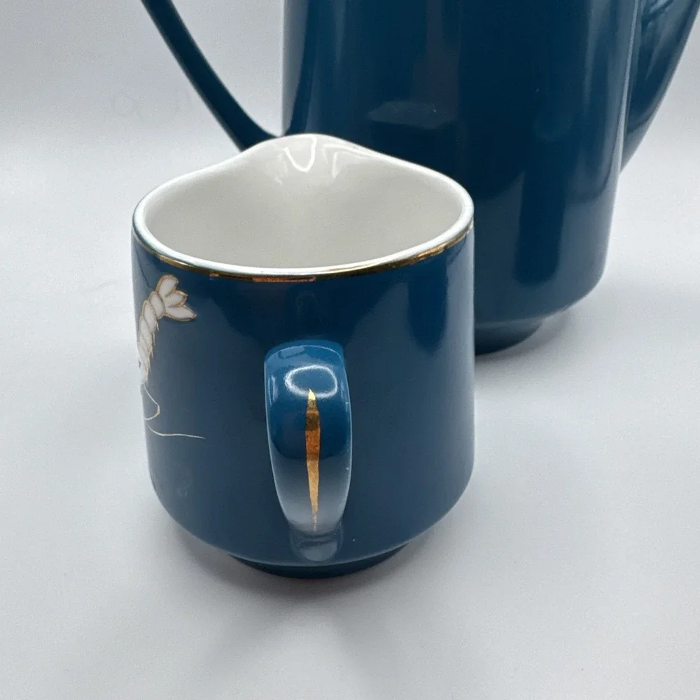 Mid Century‎ Modern Tea Coffee Set Teapot Creamer Sugar Japan Nautical Vtg MCM